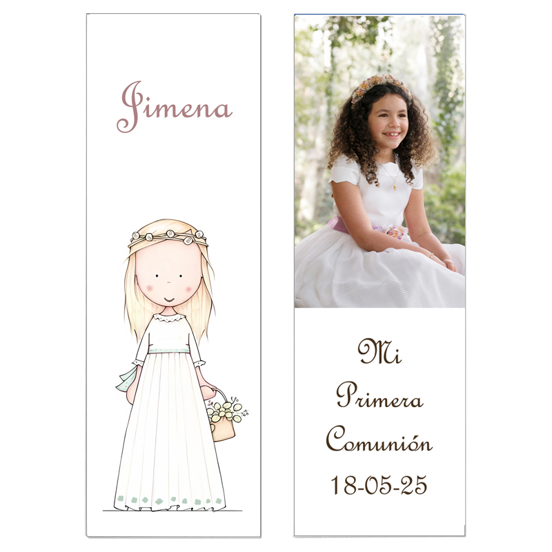 Punto de libro de Comunión «Dulce Niña» – Dulce y romántica